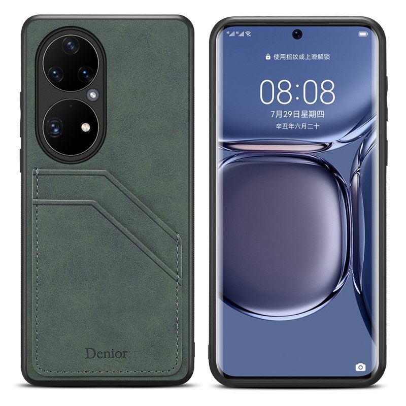 Case Huawei P50 Pro Denior Double Slot Korttikotelo