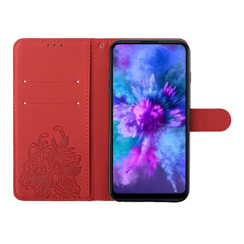 Kotelot Huawei P50 Pro Suojaketju Kuori Tiger Baroque Strap