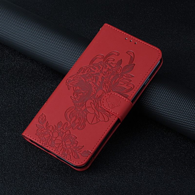 Kotelot Huawei P50 Pro Suojaketju Kuori Tiger Baroque Strap