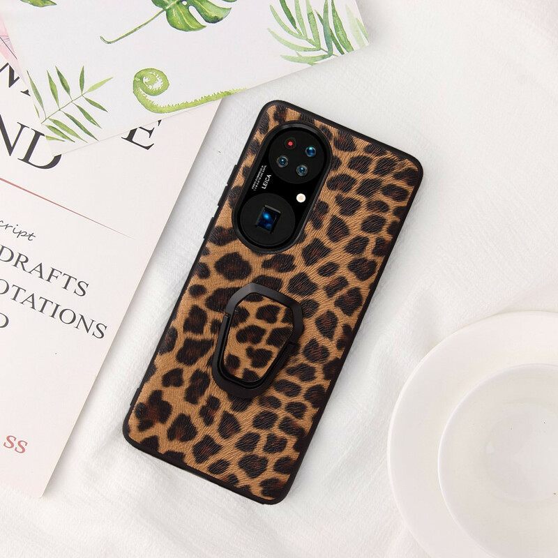 Kuori Huawei P50 Pro Style Leopard Ring Tuki