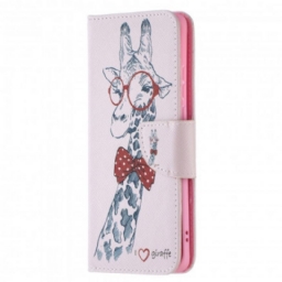 Nahkakotelo Huawei P50 Pro Brainy Giraffe