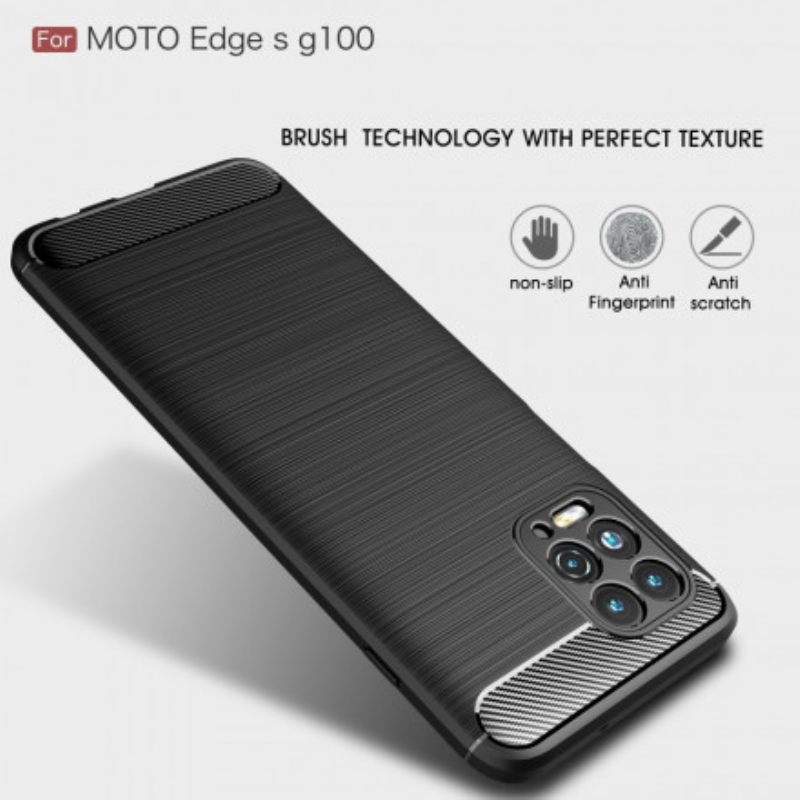 Case Moto G100 Harjattu Hiilikuitu