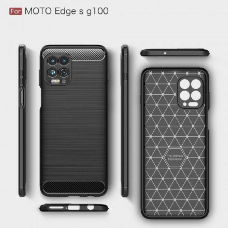 Case Moto G100 Harjattu Hiilikuitu