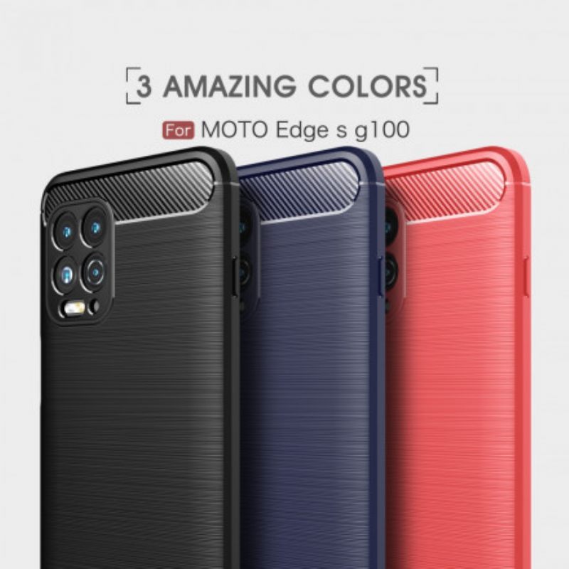 Case Moto G100 Harjattu Hiilikuitu