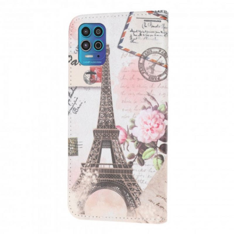 Kotelot Moto G100 Retro Eiffel-torni