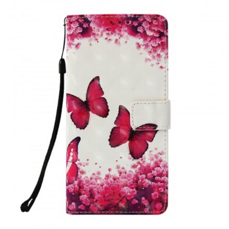 Kotelot Samsung Galaxy A9 Red Butterflies