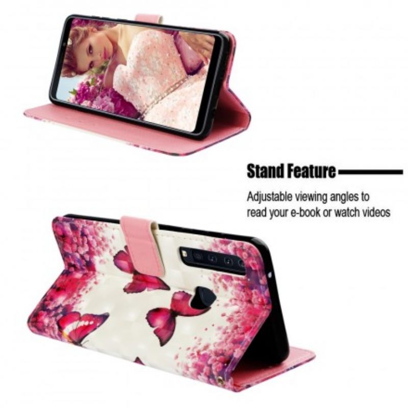 Kotelot Samsung Galaxy A9 Red Butterflies