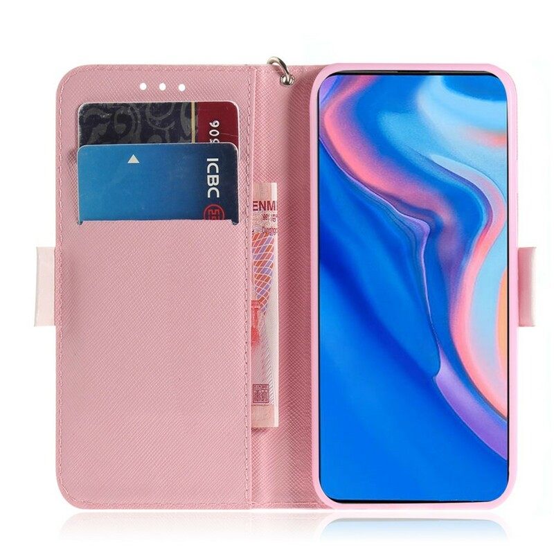 Flip Case Huawei P Smart Z / Honor 9X Suojaketju Kuori Hamsterit Lanyardissa