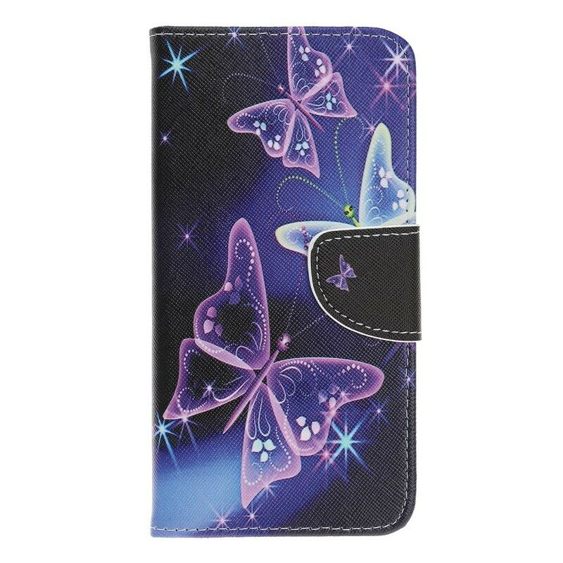 Kotelot Huawei P Smart Z / Honor 9X Neon Butterflies