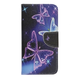 Kotelot Huawei P Smart Z / Honor 9X Neon Butterflies