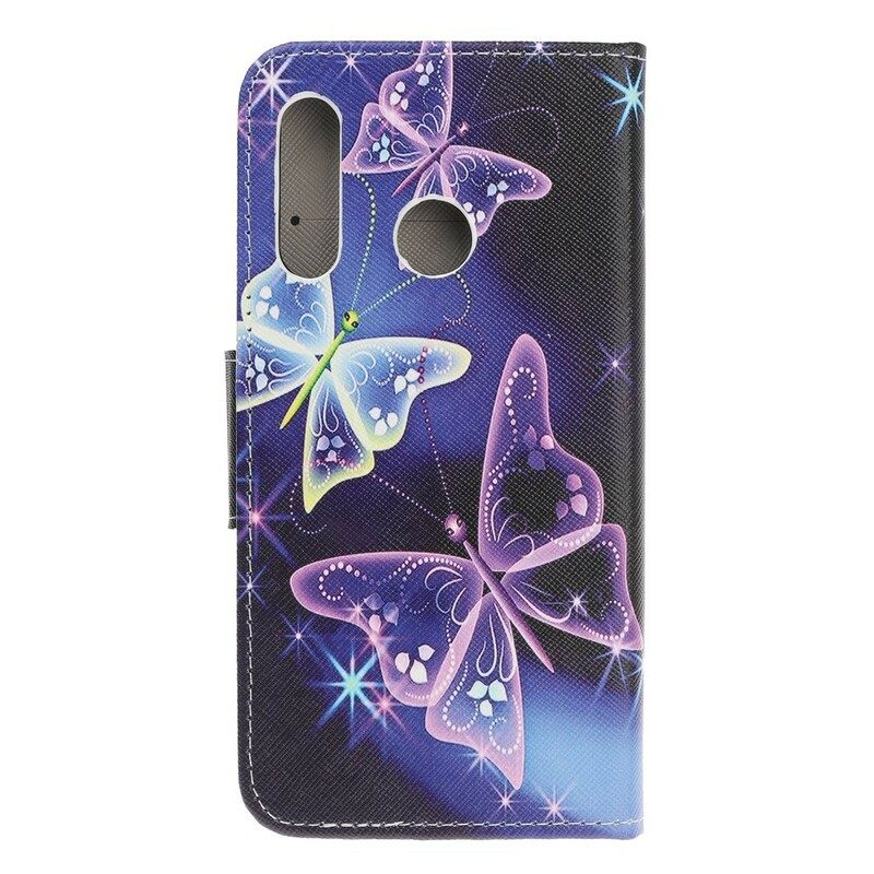 Kotelot Huawei P Smart Z / Honor 9X Neon Butterflies