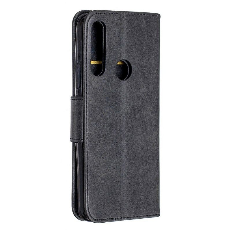 Kotelot Huawei P Smart Z / Honor 9X Suojaketju Kuori Premium Leather Look Strap