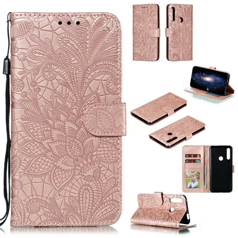 Kotelot Huawei P Smart Z / Honor 9X Suojaketju Kuori Tribal Strap Flowers