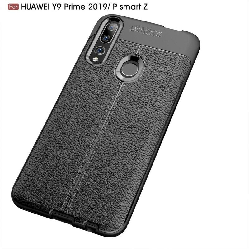 Kuori Huawei P Smart Z / Honor 9X Double Line Litchi Leather Effect