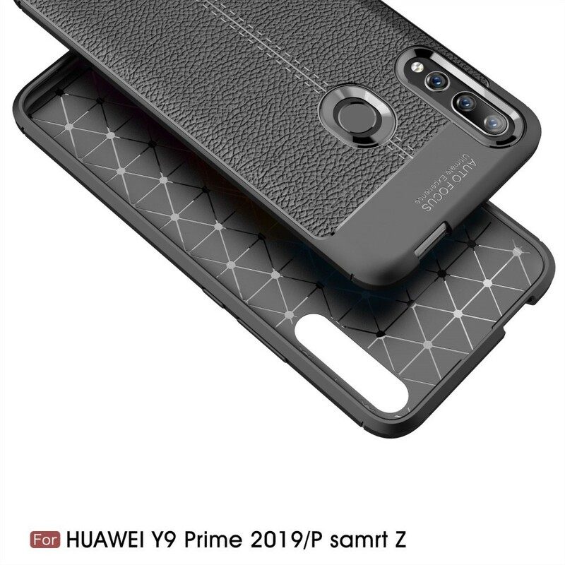 Kuori Huawei P Smart Z / Honor 9X Double Line Litchi Leather Effect