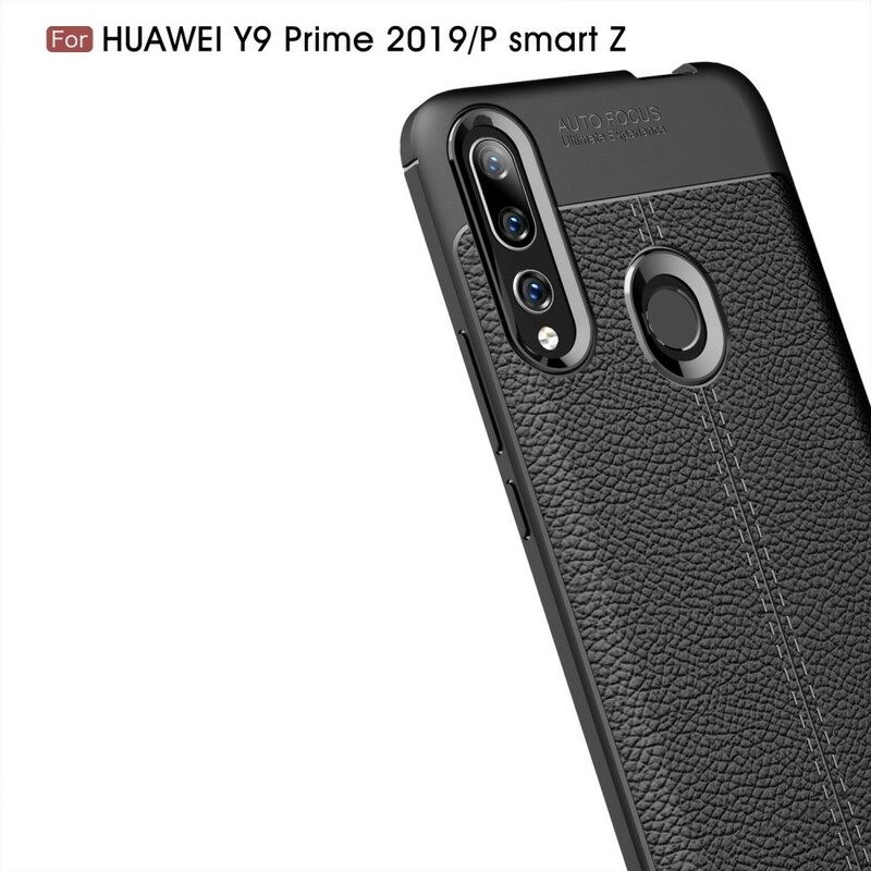 Kuori Huawei P Smart Z / Honor 9X Double Line Litchi Leather Effect