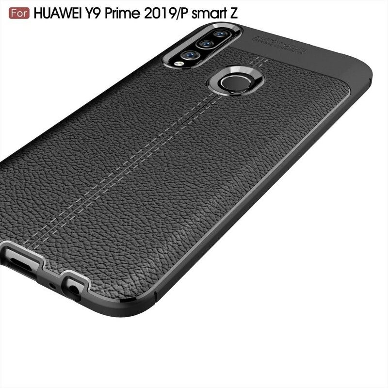 Kuori Huawei P Smart Z / Honor 9X Double Line Litchi Leather Effect