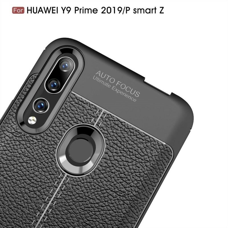 Kuori Huawei P Smart Z / Honor 9X Double Line Litchi Leather Effect