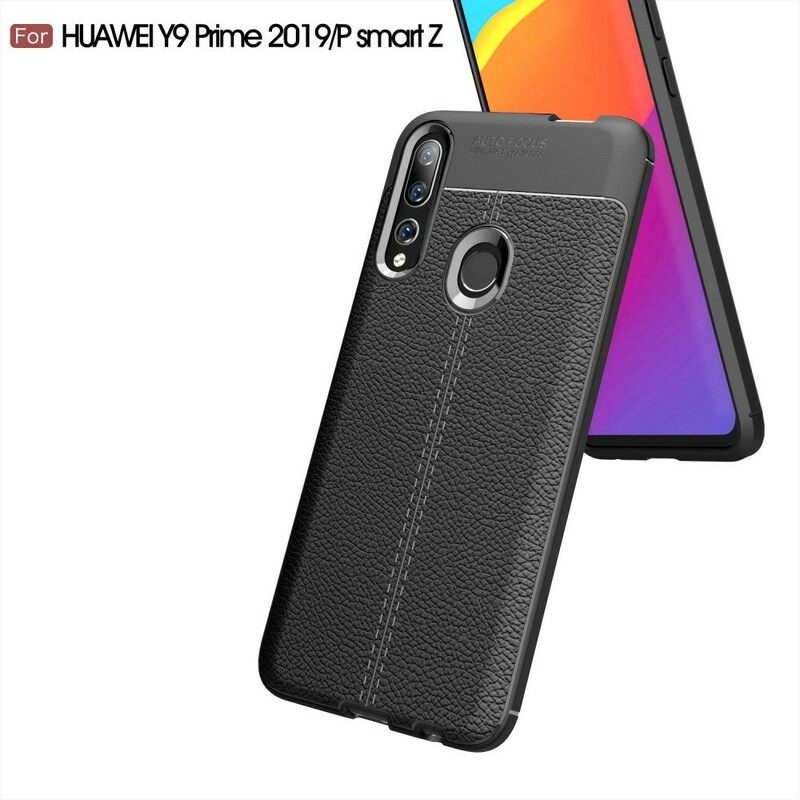 Kuori Huawei P Smart Z / Honor 9X Double Line Litchi Leather Effect