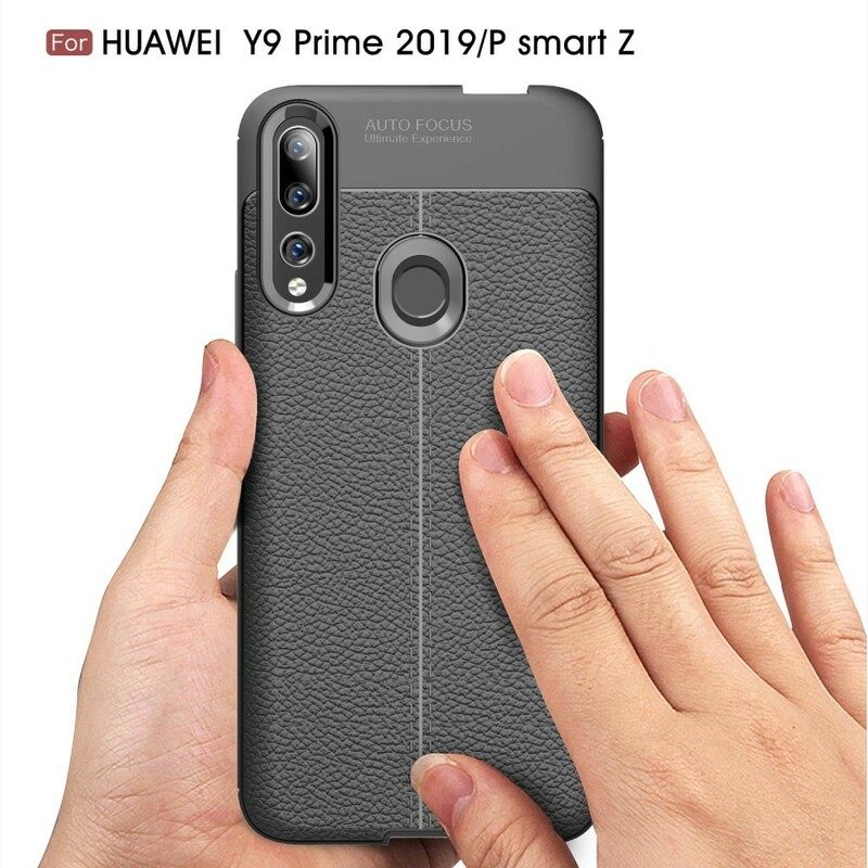 Kuori Huawei P Smart Z / Honor 9X Double Line Litchi Leather Effect