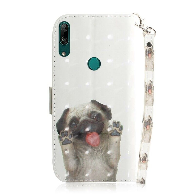 Nahkakotelo Huawei P Smart Z / Honor 9X Suojaketju Kuori Love My Dog In Lanyard