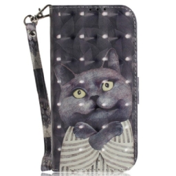 Flip Case Xiaomi Redmi Note 12 4G Suojaketju Kuori Alkuperäinen Thong Cat