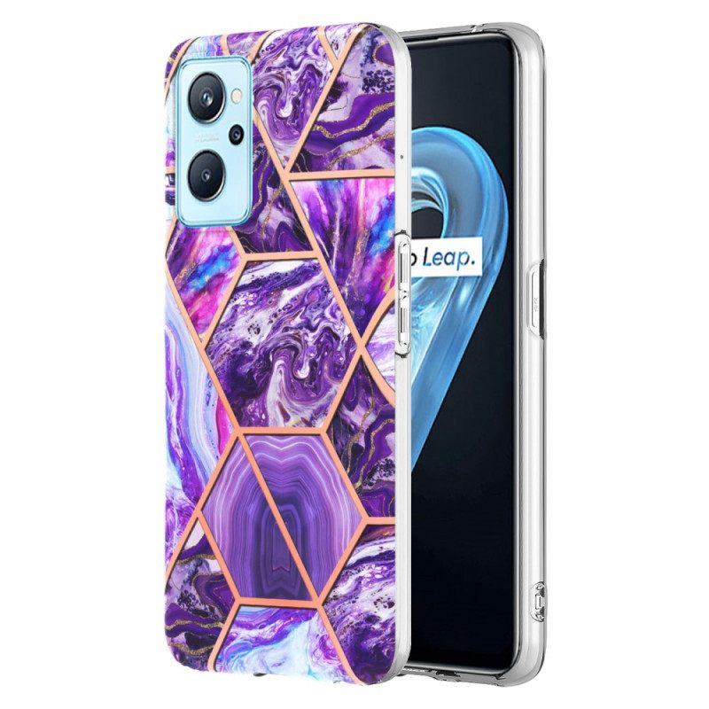 Case Realme 9i Flashy Geometric Marble