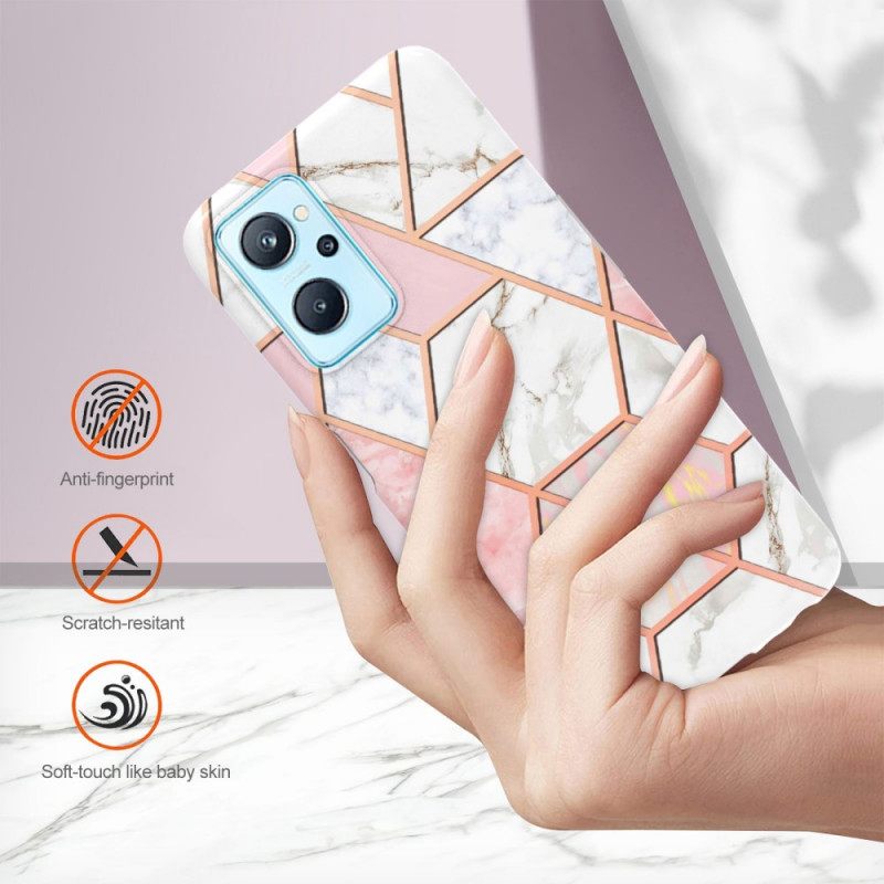 Case Realme 9i Flashy Geometric Marble