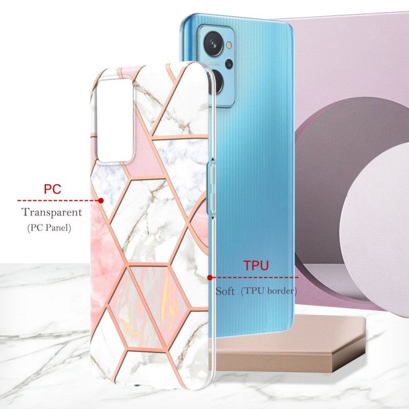 Case Realme 9i Flashy Geometric Marble