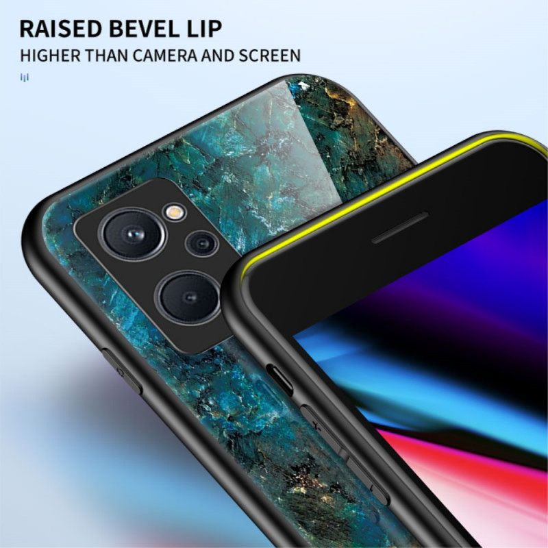 Case Realme 9i Tempered Glass Marble Colors