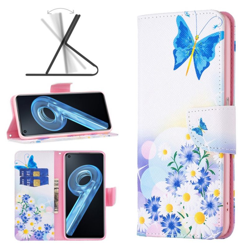 Kotelot Realme 9i Butterfly And Flowers Pastellis