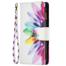 Kotelot Realme 9i Kukkaro Ja Lanyard Flower