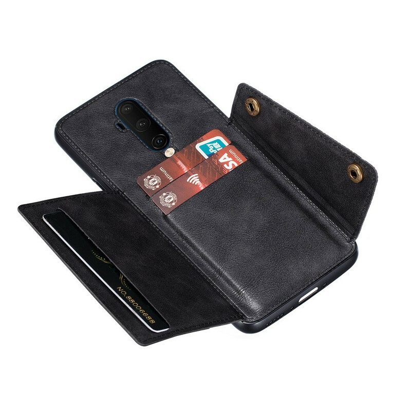 Kuori OnePlus 7T Pro Lompakkokotelo Wallet Napsahtaa