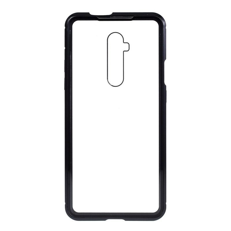 Kuori OnePlus 7T Pro Metallireunat Ja Karkaistu Lasi