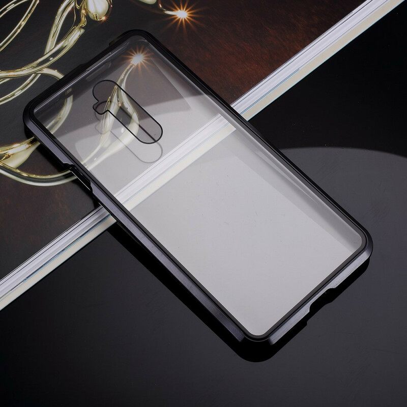 Kuori OnePlus 7T Pro Metallireunat Ja Karkaistu Lasi