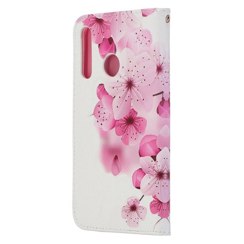 Kotelot Honor 20 Lite / 20e Suojaketju Kuori Floral Discovery Hihnalla