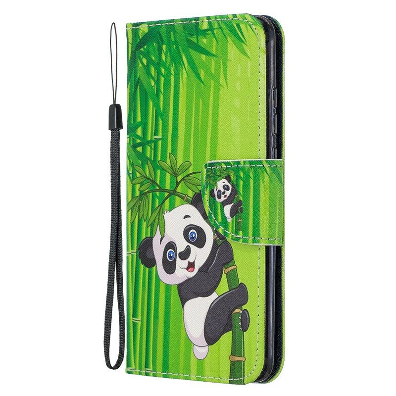 Kotelot Honor 20 Lite / 20e Suojaketju Kuori Panda Bambuhihnalla