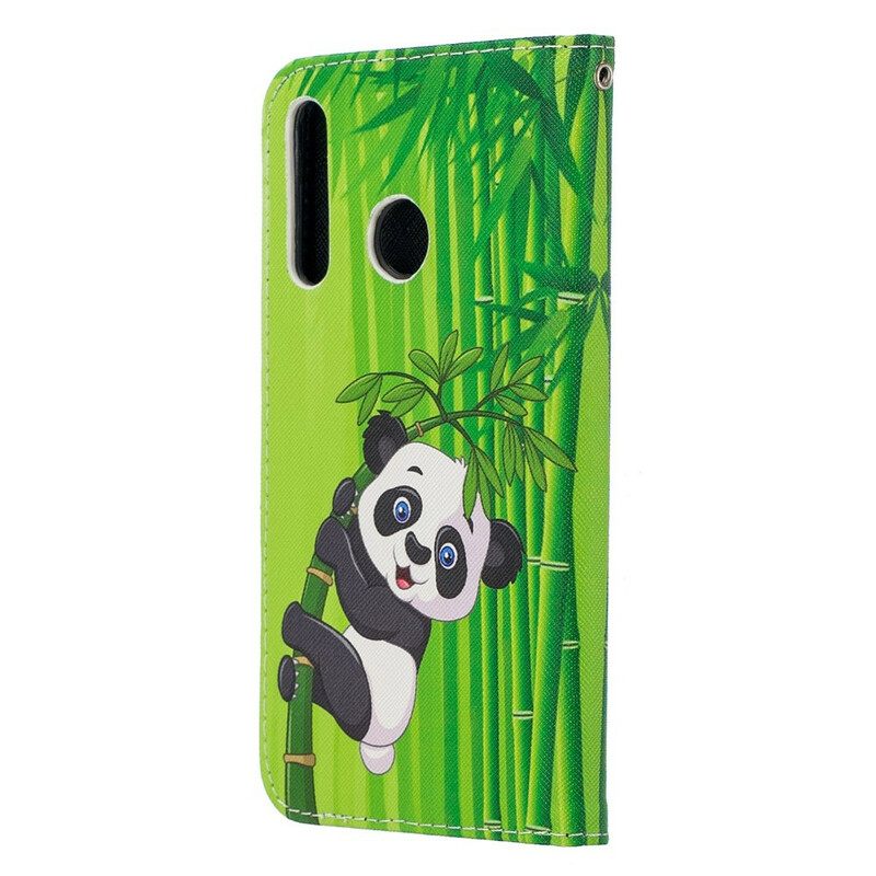 Kotelot Honor 20 Lite / 20e Suojaketju Kuori Panda Bambuhihnalla