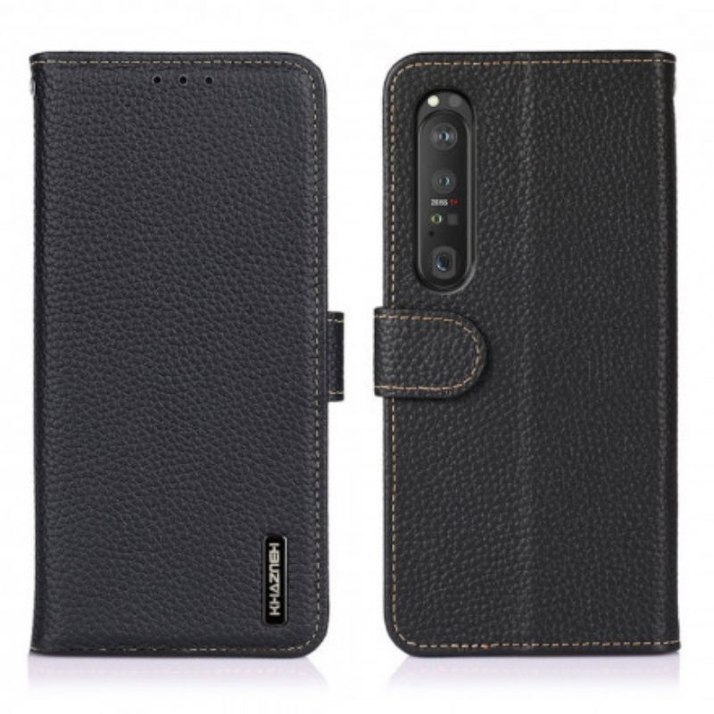 Flip Case Sony Xperia 1 III Litchi Nahka Khazneh