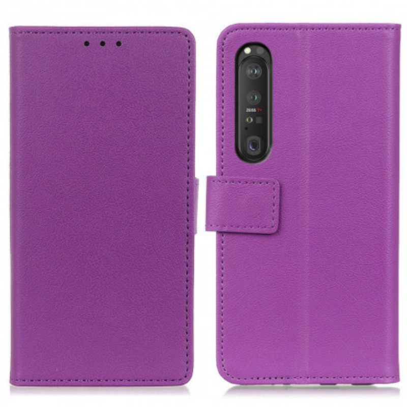 Kotelot Sony Xperia 1 III Classic Faux Leather