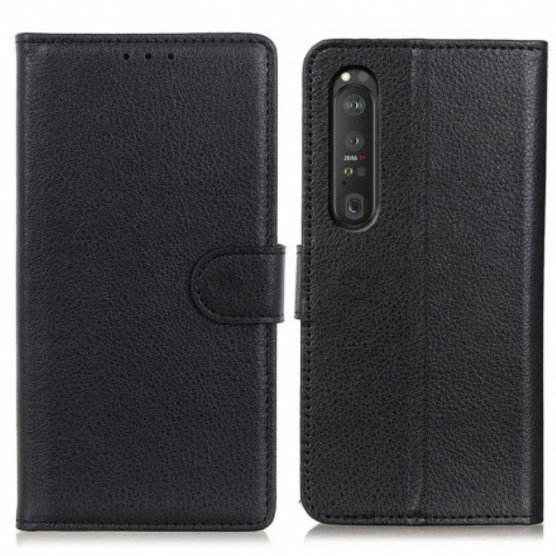 Kotelot Sony Xperia 1 III Lychee Faux Leather