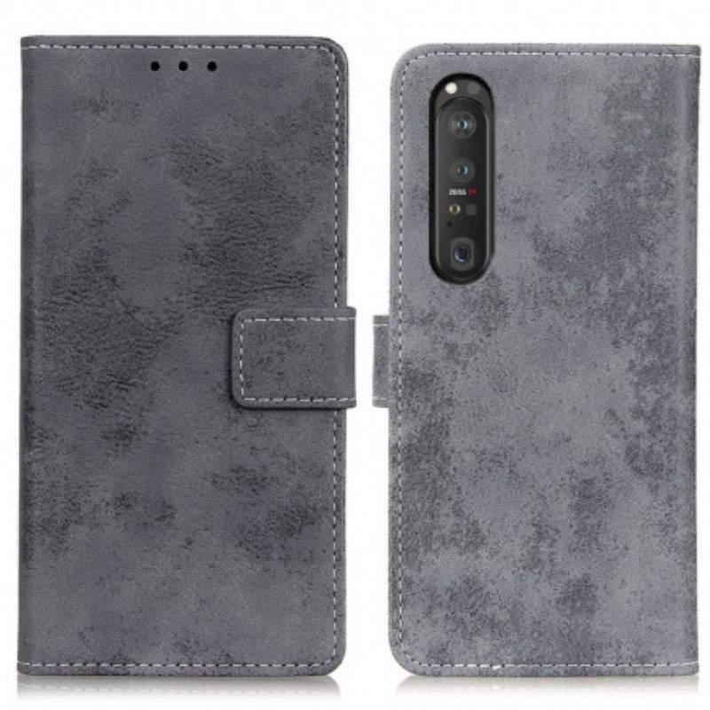 Kotelot Sony Xperia 1 III Vintage Leather Effect