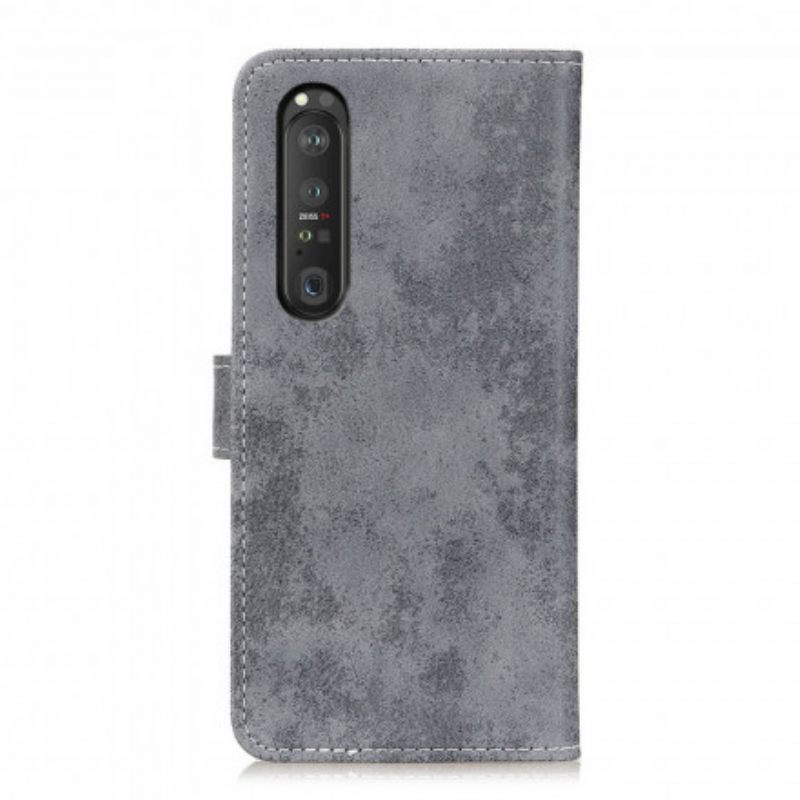 Kotelot Sony Xperia 1 III Vintage Leather Effect