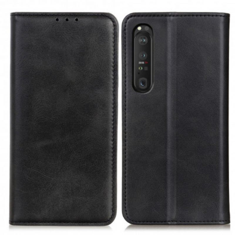 Puhelinkuoret Sony Xperia 1 III Kotelot Flip Split Leather Elegance