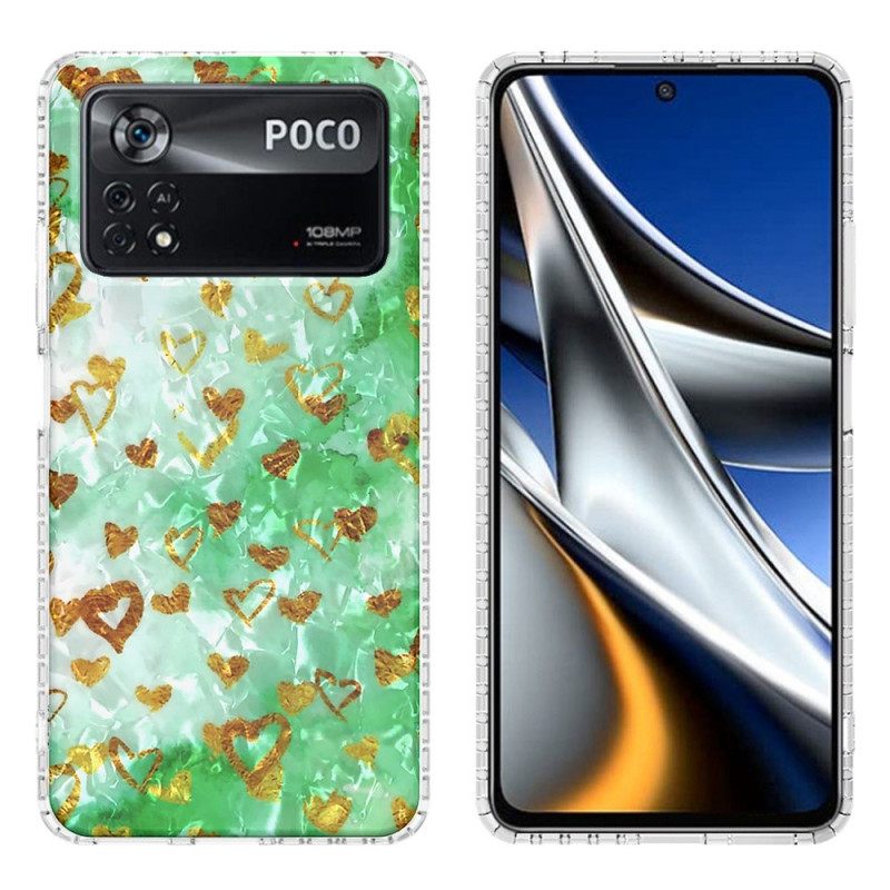 Case Poco X4 Pro 5G Tyylikkäät Sydämet