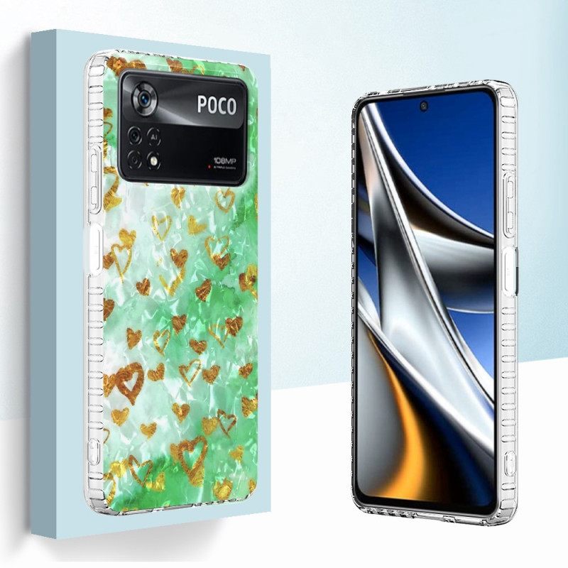 Case Poco X4 Pro 5G Tyylikkäät Sydämet