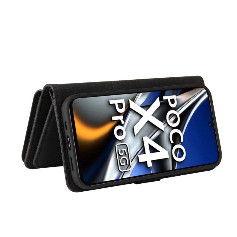 Flip Case Poco X4 Pro 5G Monitoimioptimoidut Korttikotelot