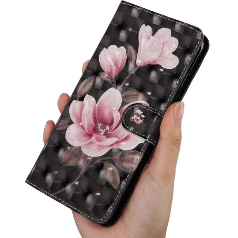 Flip Case Poco X4 Pro 5G Suojaketju Kuori Kukkahihna