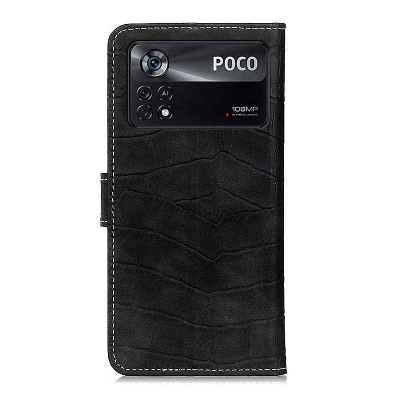 Kotelot Poco X4 Pro 5G Crocodile Skin Effect