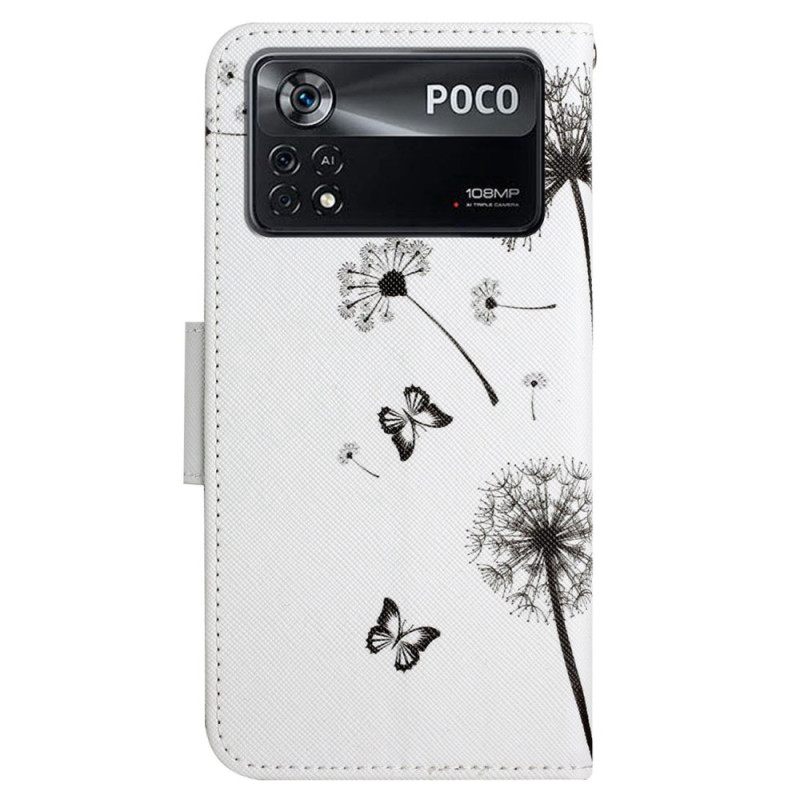 Kotelot Poco X4 Pro 5G Suojaketju Kuori Dandelions Love In Strap